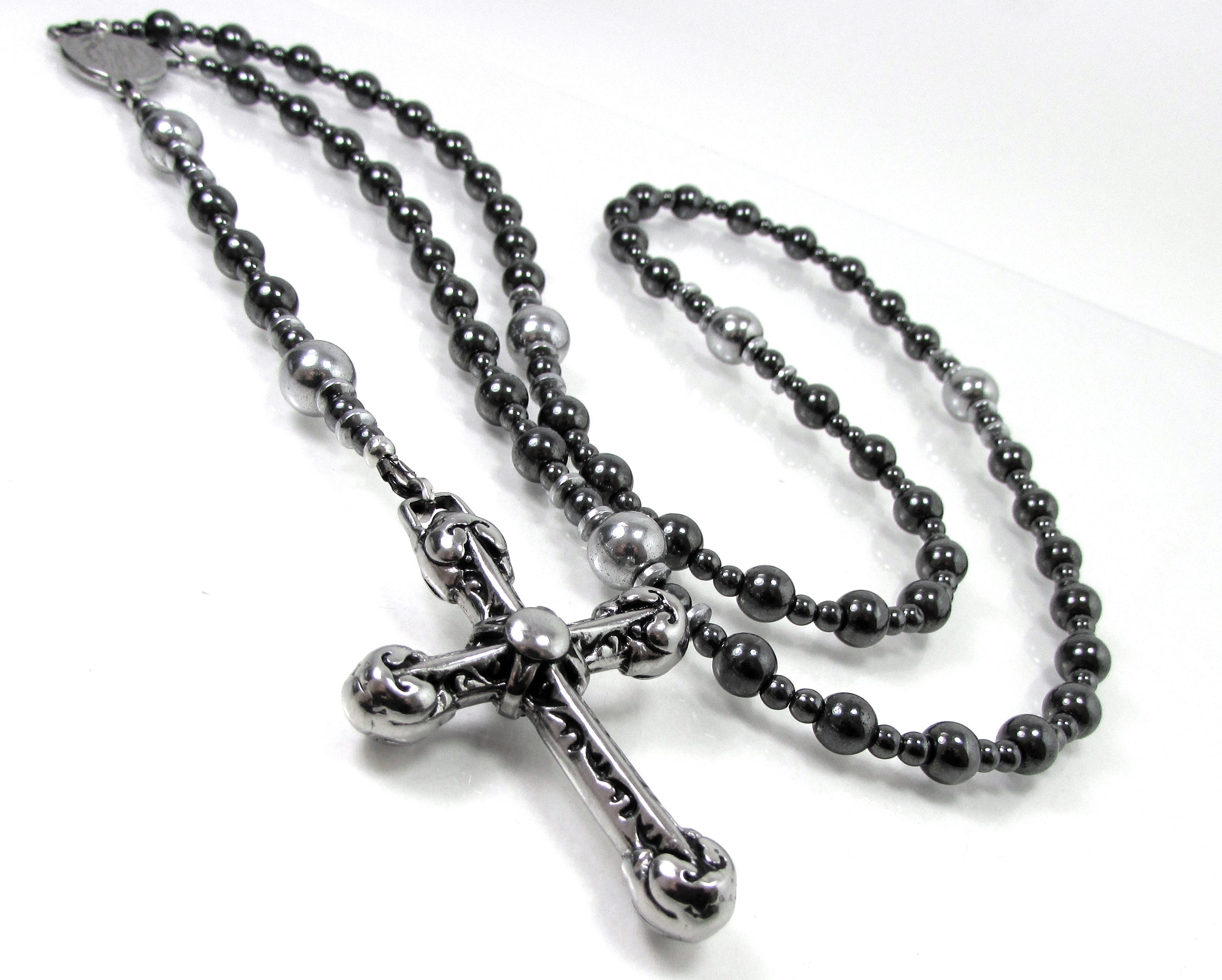 Stainless steel rosary 316L, round beads 2 mm, Miraculous Mary | online  sales on HOLYART.com