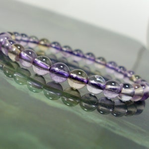 Natural Ametrine Bracelet 8mm, Natural Gemstone Bracelet, Handmade Men Women Beaded Bracelet, Genuine Crystal Bracelet + Gift Bag