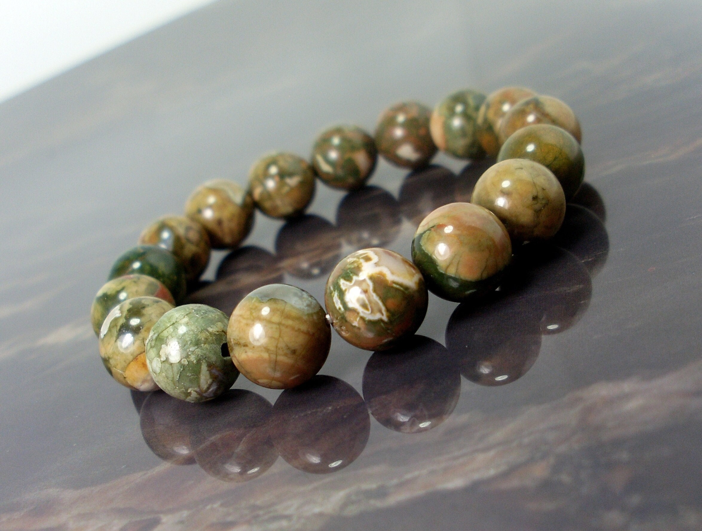 Jasper Bead Bracelet Set (Iridescent) – Love Stylize