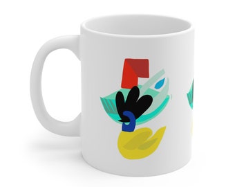 Ceramic Mug 11oz - Unique Colorful Design Gift