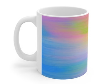 Ceramic Mug 11oz - Unique Colorful Design Gift