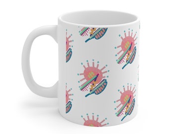 Ceramic Mug 11oz - Unique Colorful Design Gift