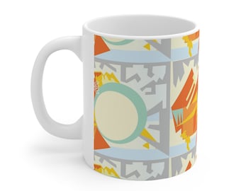 Ceramic Mug 11oz - Unique Colorful Design Gift