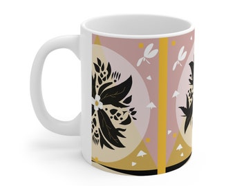 Ceramic Mug 11oz - Unique Colorful Design Gift