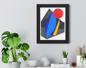 Framed Vertical Poster - Colorful Abstract Art