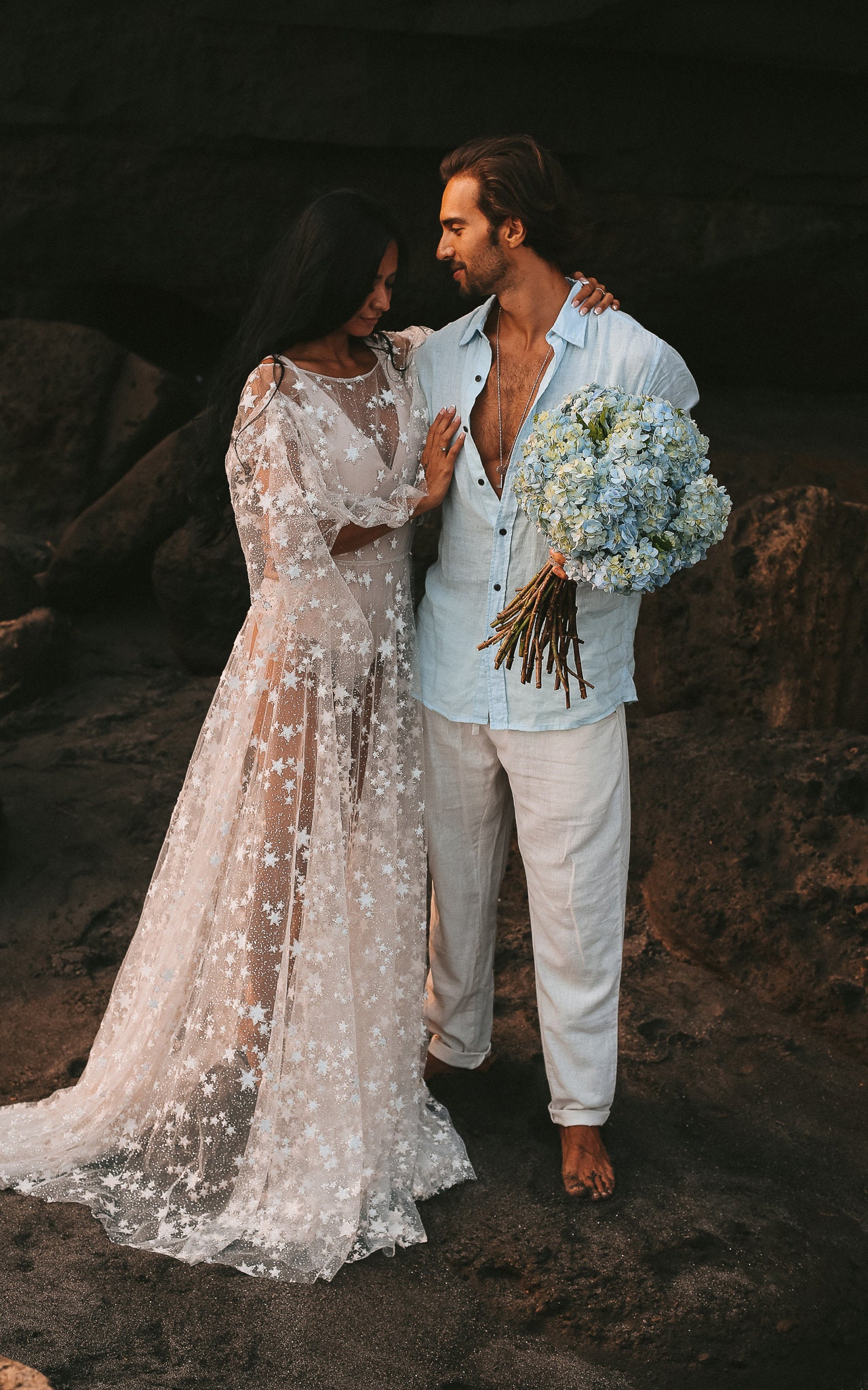 Counting Stars Boho Wedding Dress By Boom Blush Unique Etsy