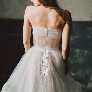 Nude Soul by Boom Blush. Unique Short Wedding Dress with Beautiful full skirt 2023. image 7