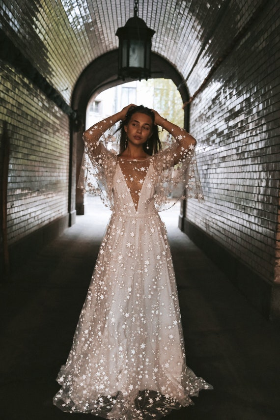 vintage bohemian wedding dress