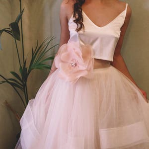 Unique Two Piece Wedding Dress, Bridal Separates ,Crop Top Dress, Wedding Dress Separates from Boom Blush 2023 zdjęcie 8