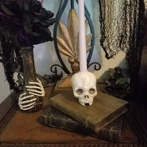 Skull candle stick holder