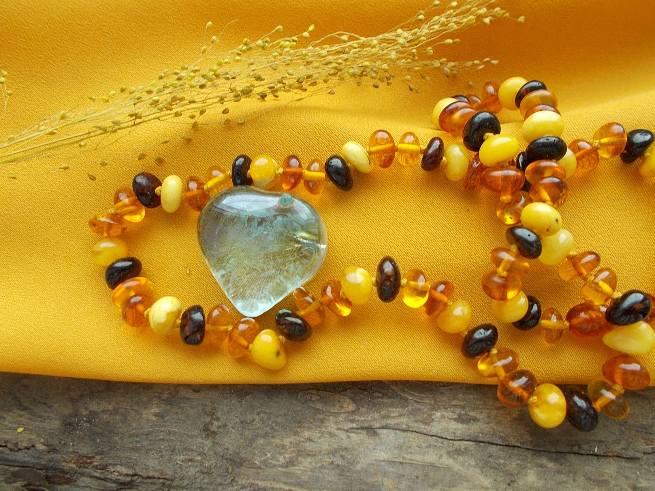 Russian vintage amber necklace. Baltic amber necklace. Russian Etsy