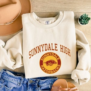 Sunnydale High Crew Neck sweatshirt Buffy the Vampire Slayer Sweater Sunnydale Razorbacks Plus size halloween stay spooky varsity sweatshirt