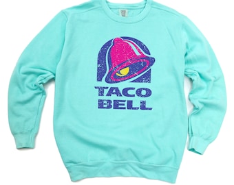 Classic Vintage Taco Bell Sweatshirt - Perfect Taco Lover Gift Idea Foodie Crewneck Comfort Colors Trendy Oversized Sweatshirt