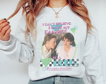 Oversized Vintage Sixteen Candles Sweatshirt 80s Movie Crewneck Nostalgic Sweaters Womens Graphic Pullover Presents for Mom Cute Movie Gifts