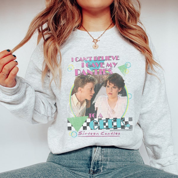 Oversized Vintage Sixteen Candles Sweatshirt 80s Movie Crewneck Nostalgic Sweaters Womens Graphic Pullover Presents for Mom Cute Movie Gifts