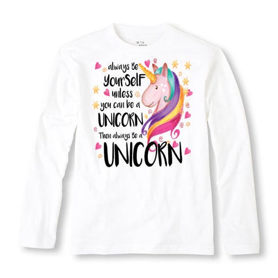 Always Be Yourself Unless You Can Be A Unicorn Novelty Youth Kids T-Shirt Tee