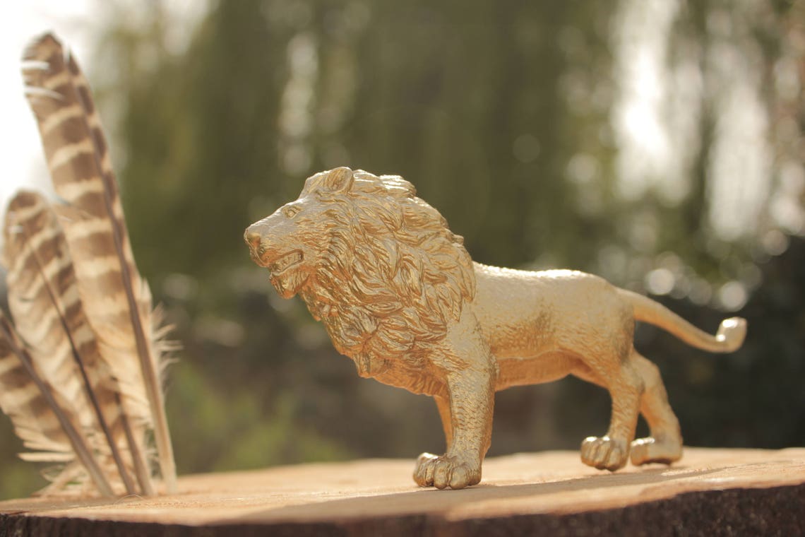 Gold Lion Aslan Wedding Cake Topper Centrepiece Decoration Etsy