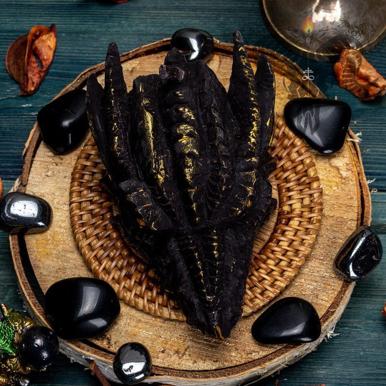 Dragon Head candle Unique wax candle with herbs Etsy