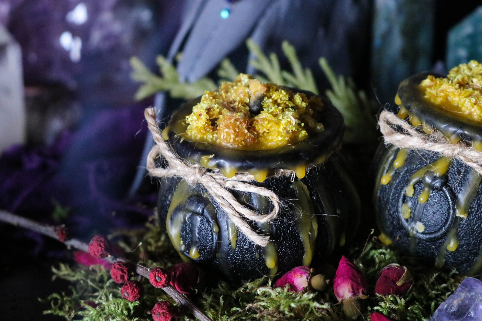 Cauldron candle. Wicca candle. Etsy