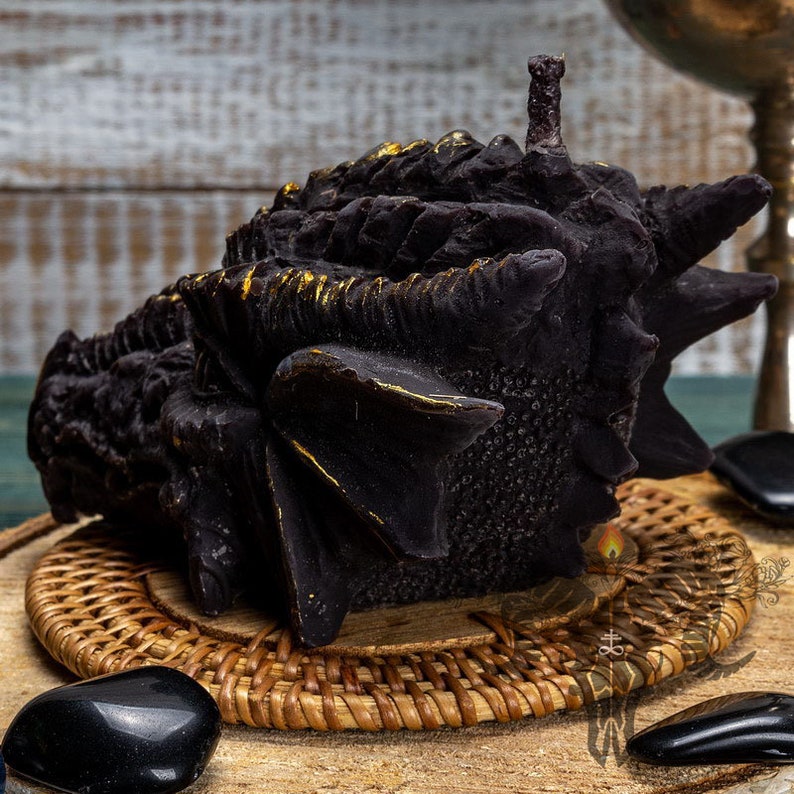 Dragon Head candle Unique wax candle with herbs Etsy