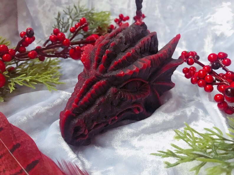 Dragon Head candle Unique wax candle with herbs Etsy