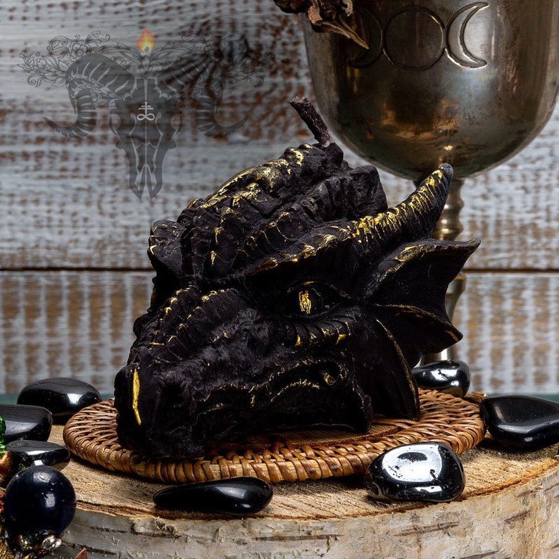 Dragon Head candle Unique wax candle with herbs Etsy