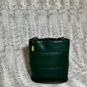 Vintage Coach Green Bucket Bag - Etsy