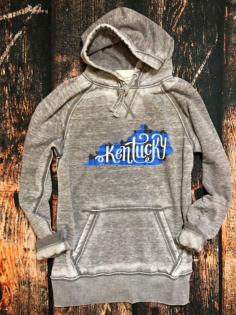 Kentucky // Kentucky Hoodie // Kentucky Plaid // Hoodie // Etsy