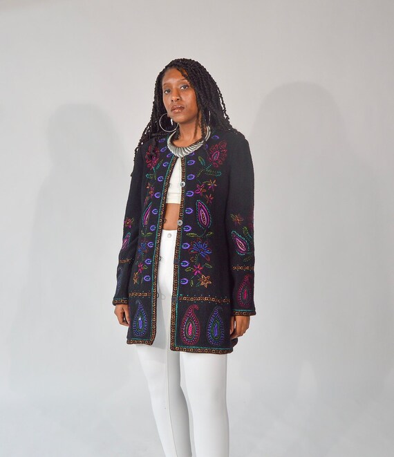 Vintage Rhiannon Dark Floral Paisley Coat
