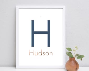 Personalized Navy Boy Nursery Decor, Baby Boy Nursery Prints, Baby Boy Nursery Wall Decor, Navy Nursery Art Print, Baby Boy Nursery Art