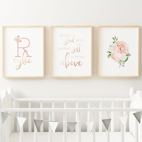 baby girl nursery wall art