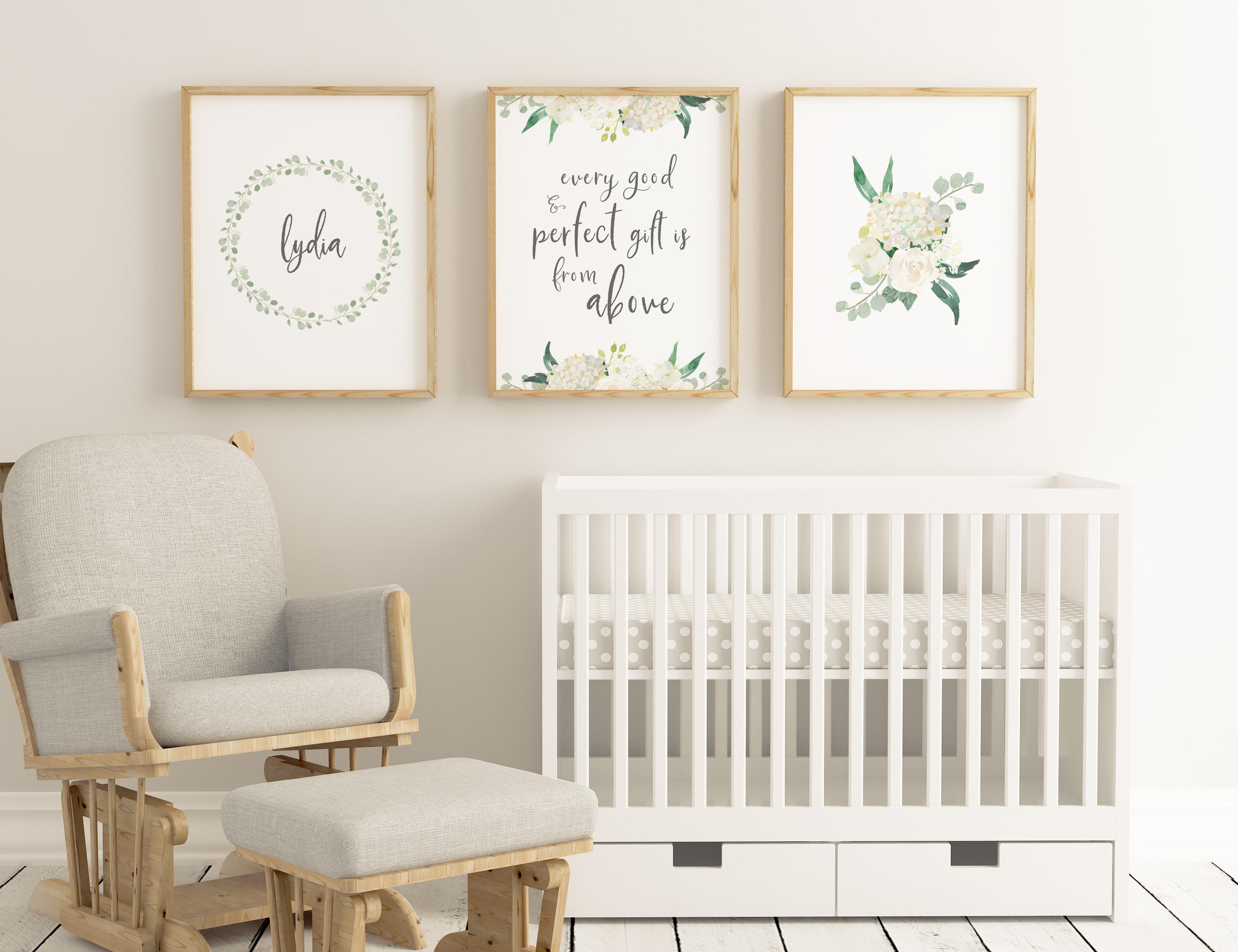 rustic baby girl nursery