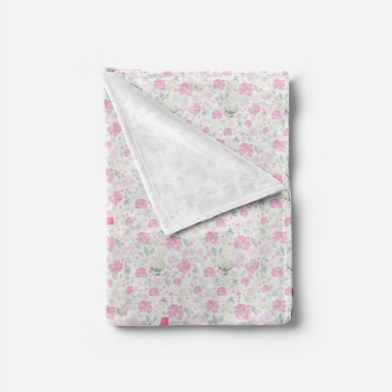 Pink Baby Blanket With Name Monogram Baby Girl Blanket Pink Etsy