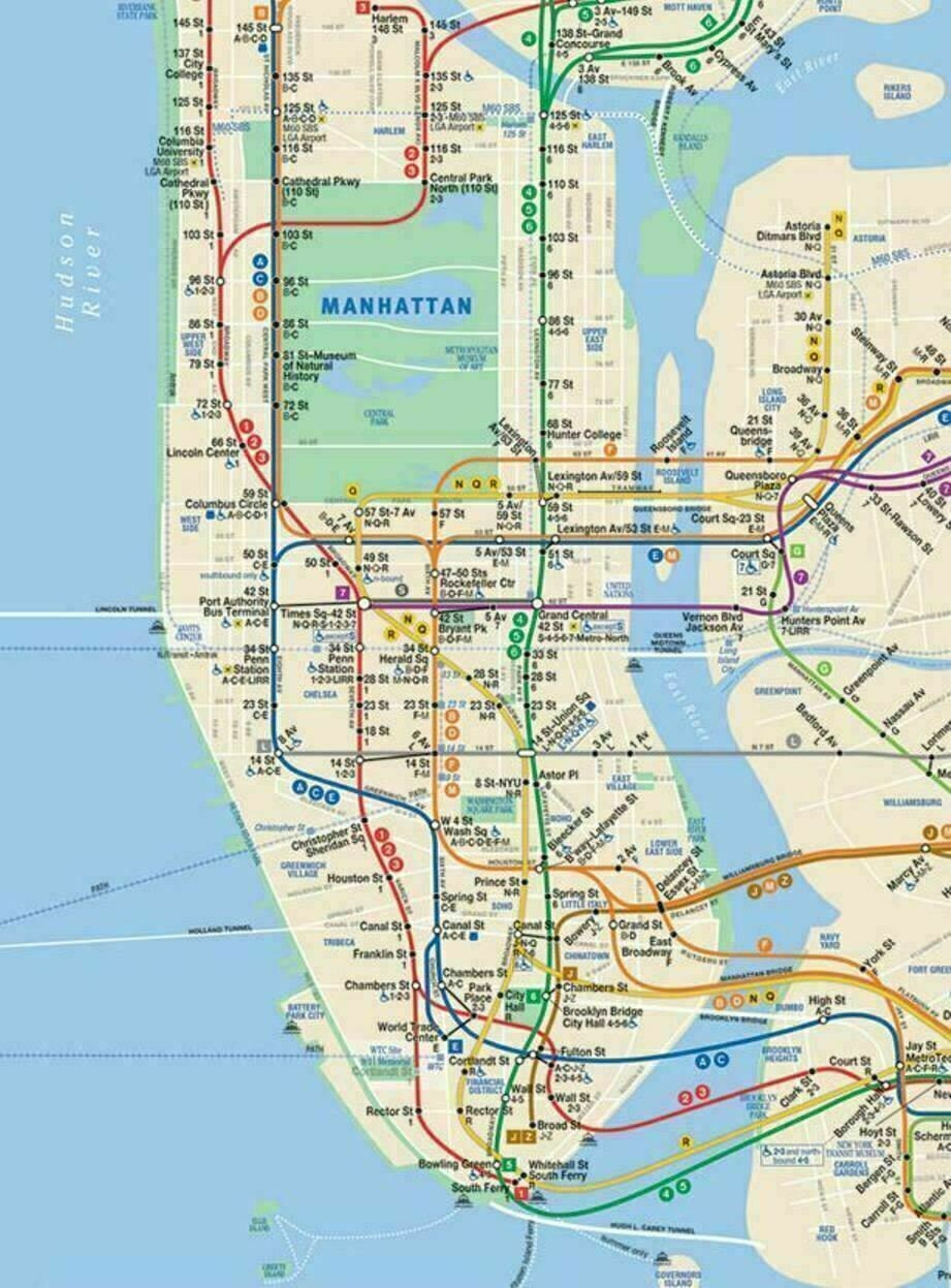 Mapa Del Subway De New York Set Of Two Official New York Mta Nyc Subway Train & Lirr Map - Etsy Canada