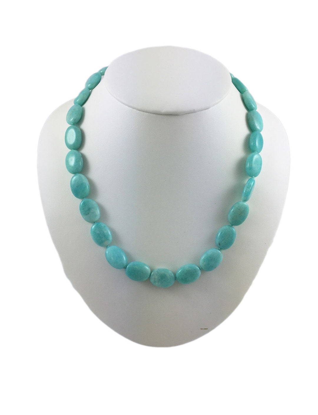 Amazonite peruvian, Genuine Blue Gemstone, Necklace With Sterling ...