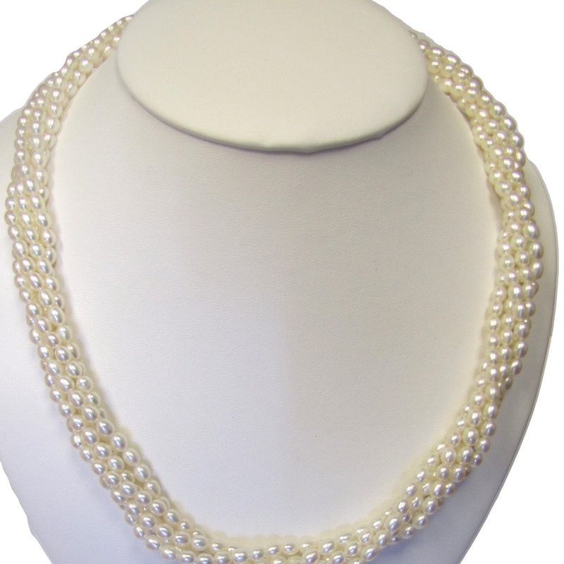 925 SILVER & PEARL TWIST NECKLACE main image 1