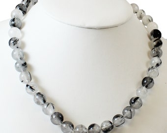 Sterling Silber Turmalinquarz 10 mm Runde Perlen, Sterling Silber, Damenschmuck, handgemacht