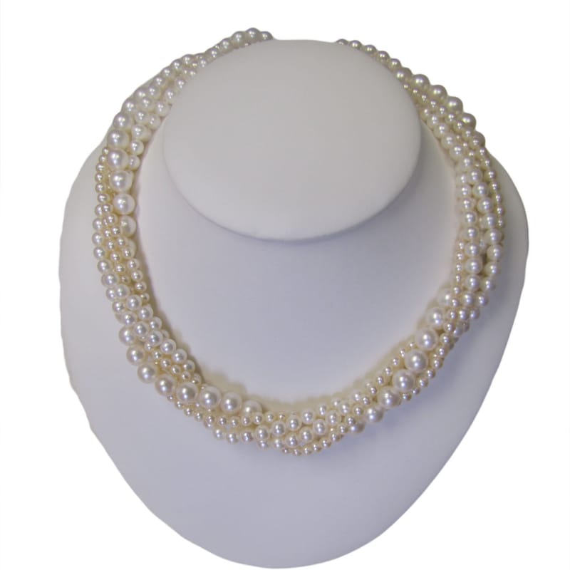 925 SILVER & PEARL TWIST NECKLACE main image 0
