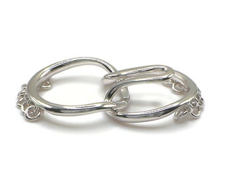 Kreis Verschluss aus Massivgold oder Sterling Silber für mehrreihige Halskette