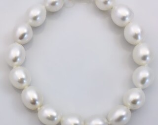 PAENENPH Bracciale Donna Oro 14kt Con Perle D'Acqua Dolce E Moissanite, Gioiello A Grappolo Di Fiori, Regalo In Scatola