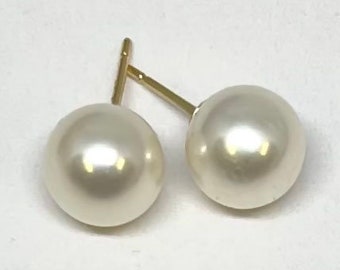 Süsswasser-Zuchtperlen , massives Gold 14Kt. Gelb