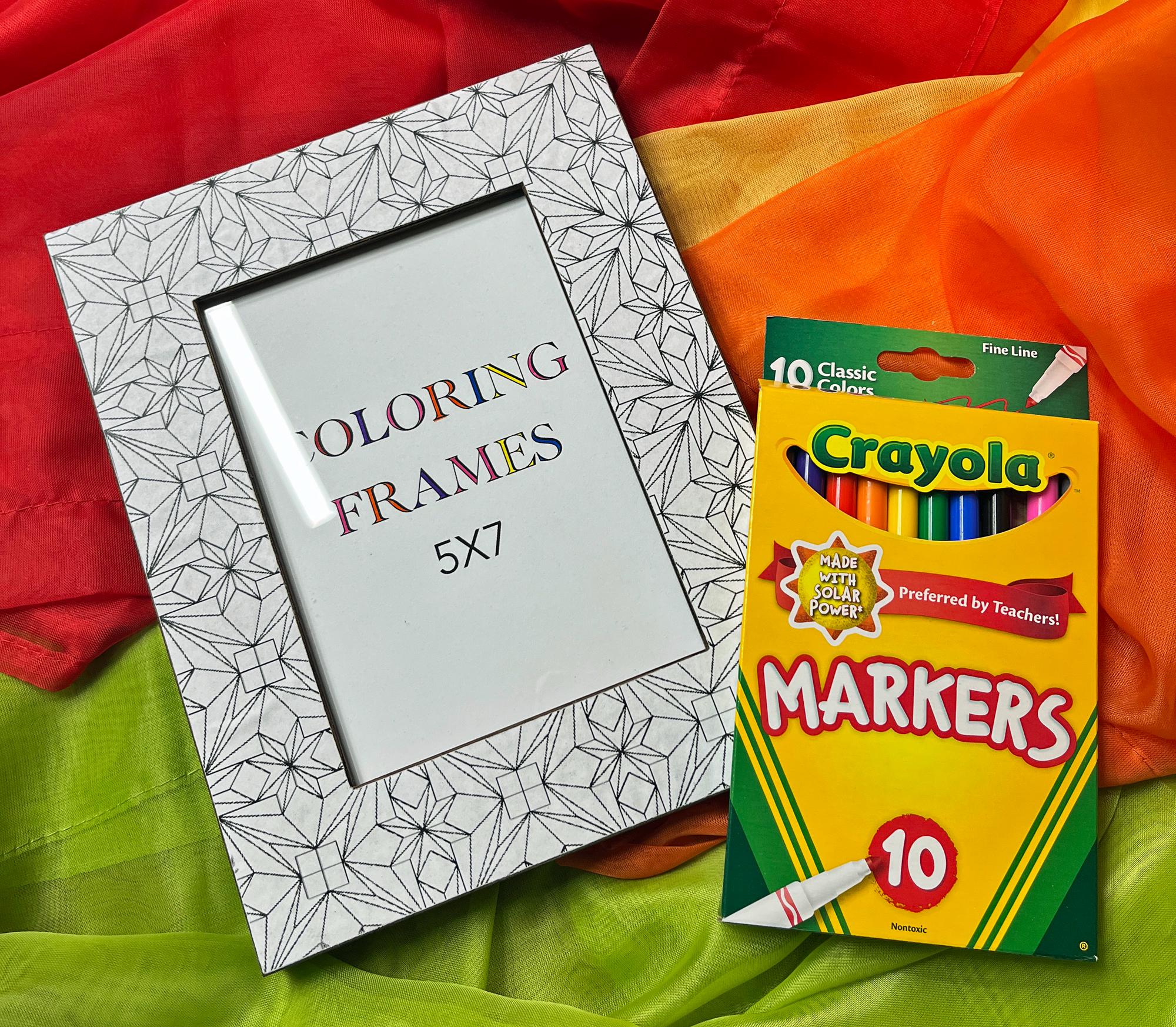 Color-Your-Own 5x7 Picture Frame Kit Crayola Markers
