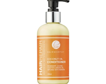 Hairworthy Hairrepair Coconut Oil Conditioner - Rosemary, Jojoba, Castor & Argan Oil. Keratin infused.