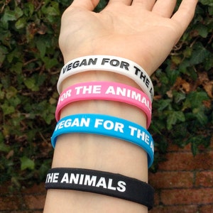 Vegan For The Animals stretchy wristbands image 3