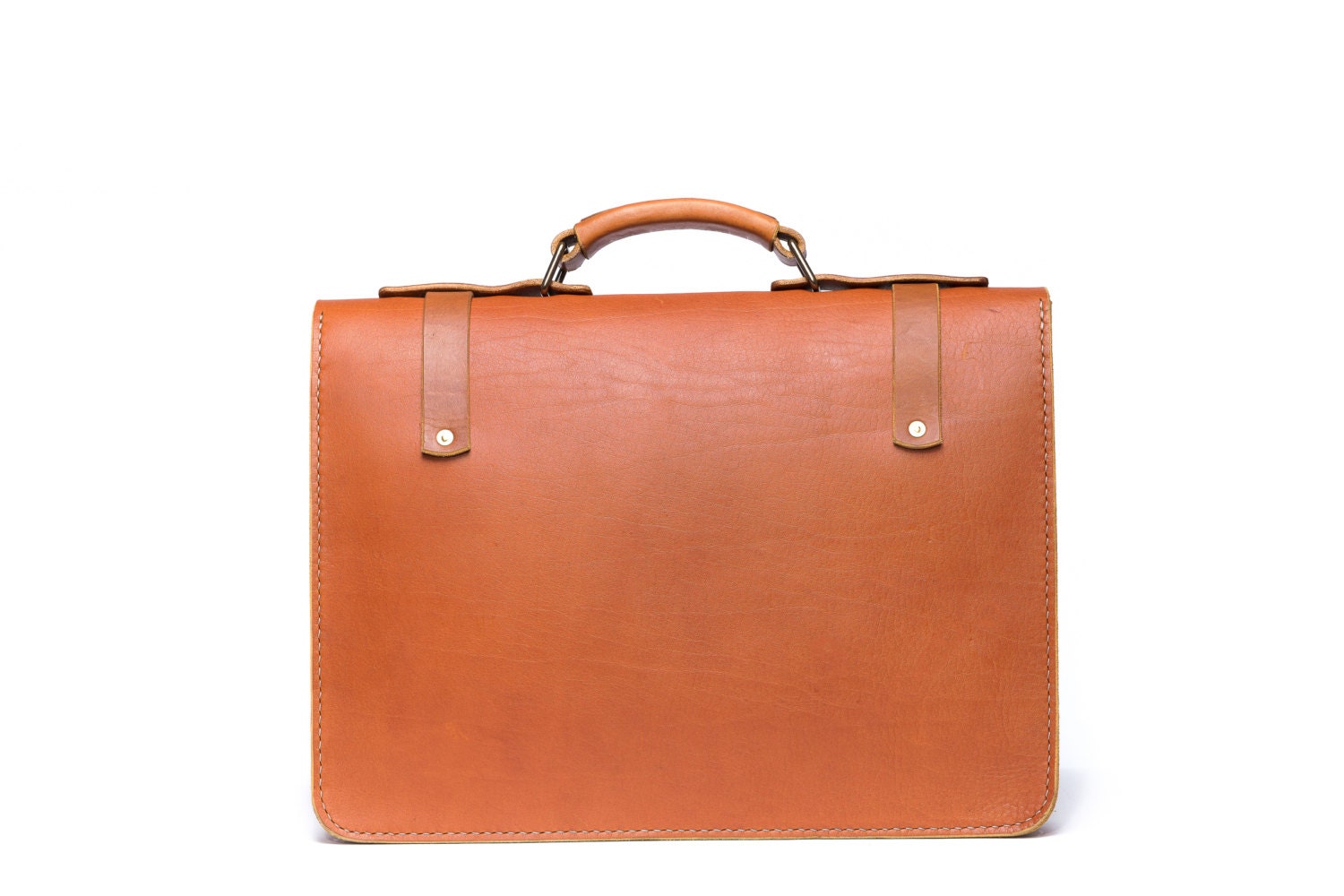 Slim Leather Briefcase Men's Messenger 15 Laptop Etsy
