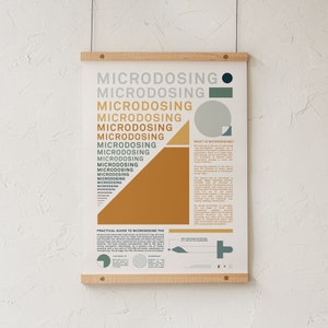 Microdosering infographic kunstafdruk, poster cannabisdosering concept door Goldleaf