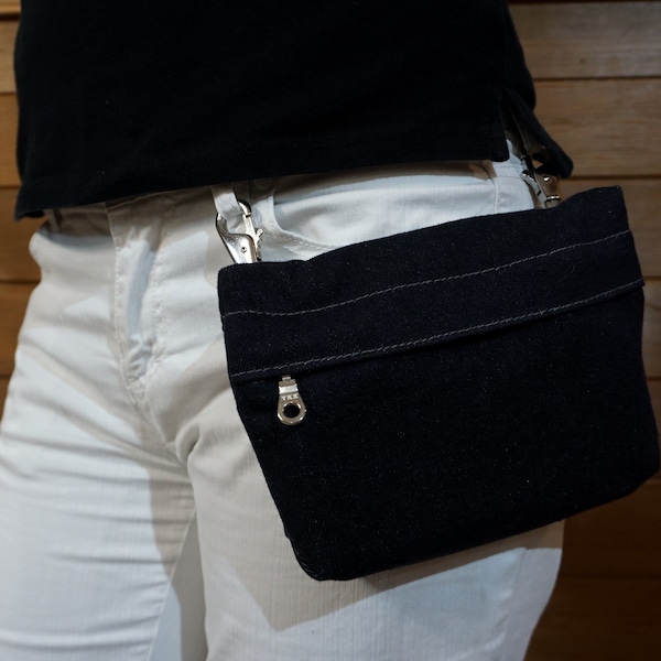 Belt Loop Pouch with Hemp/Organic Cotton Denim Outer Shell