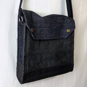 Denim crossbodytas in Indiana Jones-stijl, boekentas geïnspireerd op MKVII-gasmaskertas