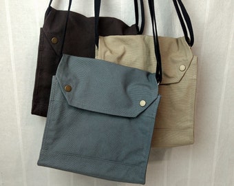 Indiana Jones Style Canvas Crossbody Bag, MKVII Gas Mask Bag Inspired Satchel