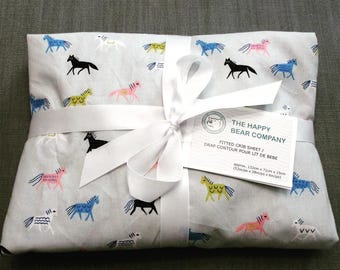 Organic Crib Sheet & Change Pad Cover, Enclosed Eco-Friendly Elastics, Organic Quilting Cotton, MADE-TO-ORDER